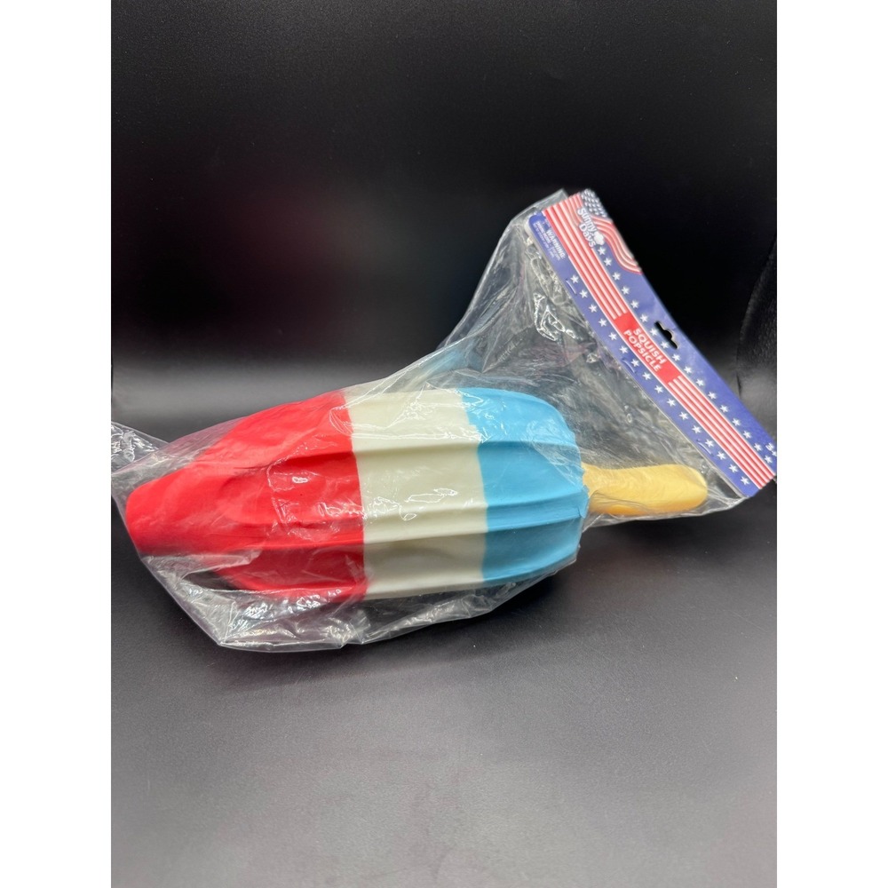 Sunny Days Squish Popsicle Red White Blue Rocket Pop Slow Rise Squishy Toy NEW